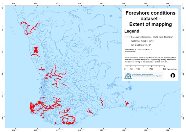 Extent of foreshore conditions mapping