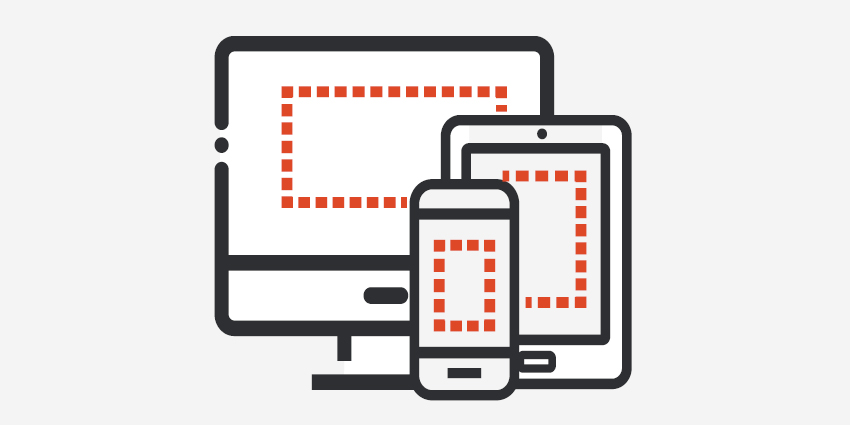 Computer information sources icons - Computer iPad and mobile phone.