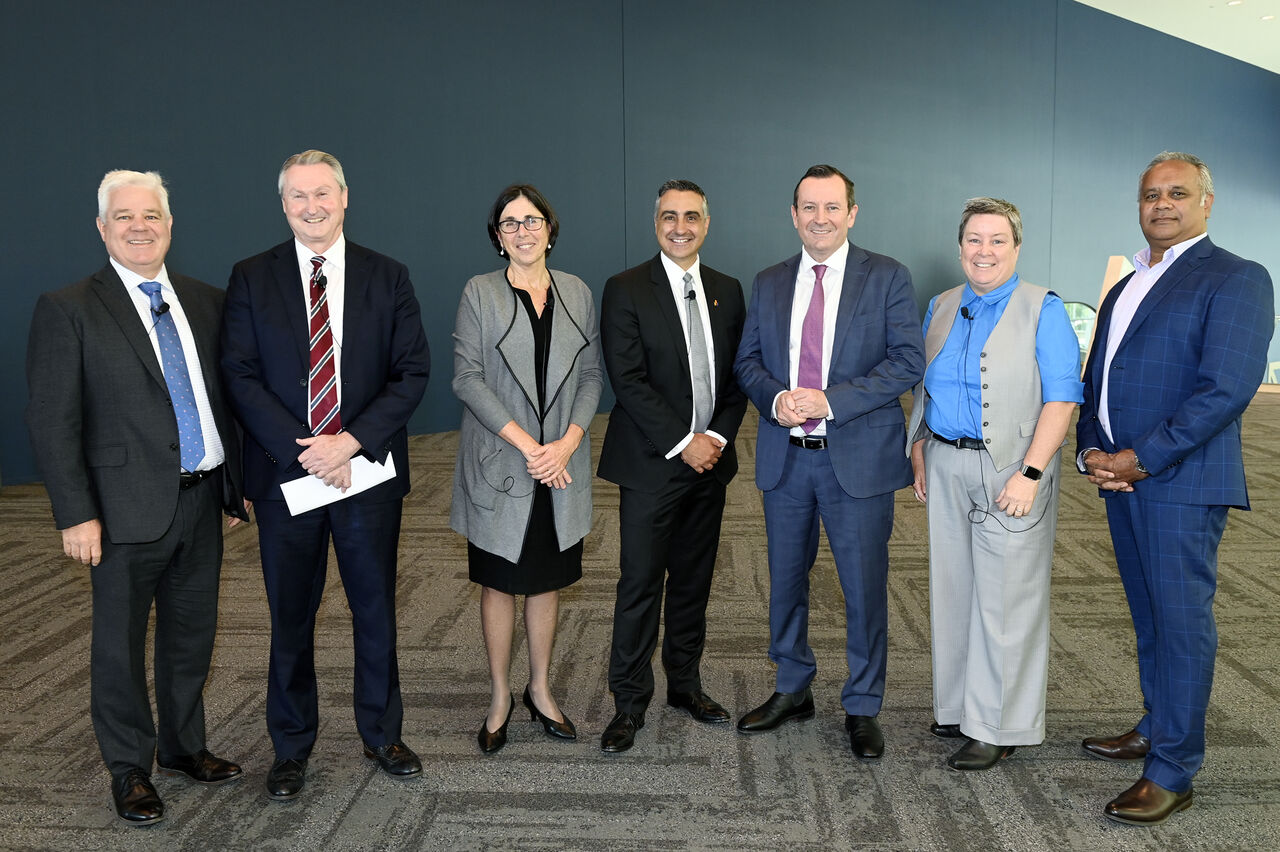 The Premier, DGs and MC at the Pipeline of Work event November 2020