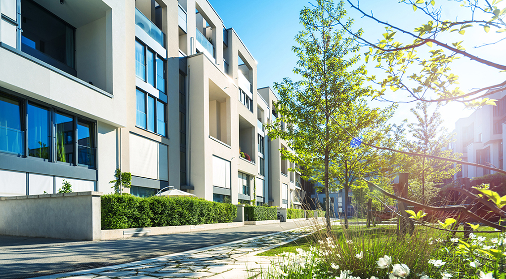 Apartment complex during a sunny day