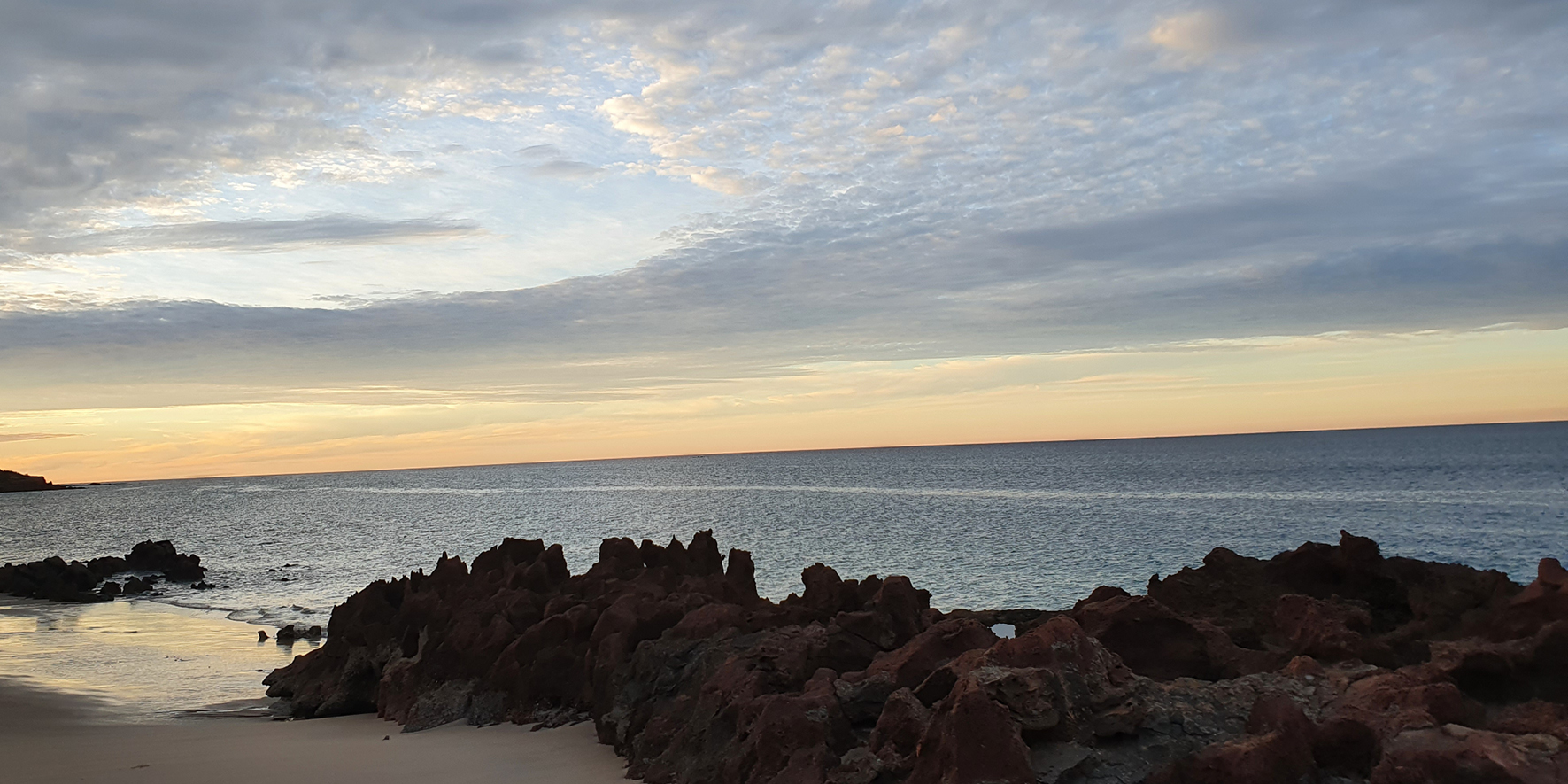 image of Bidyadanga beach at sunset