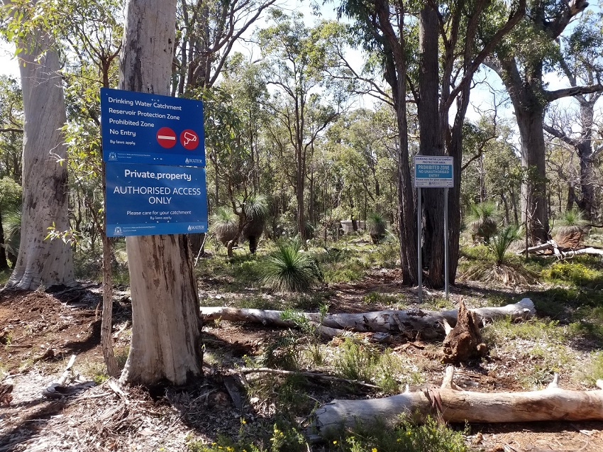 signs in bushland