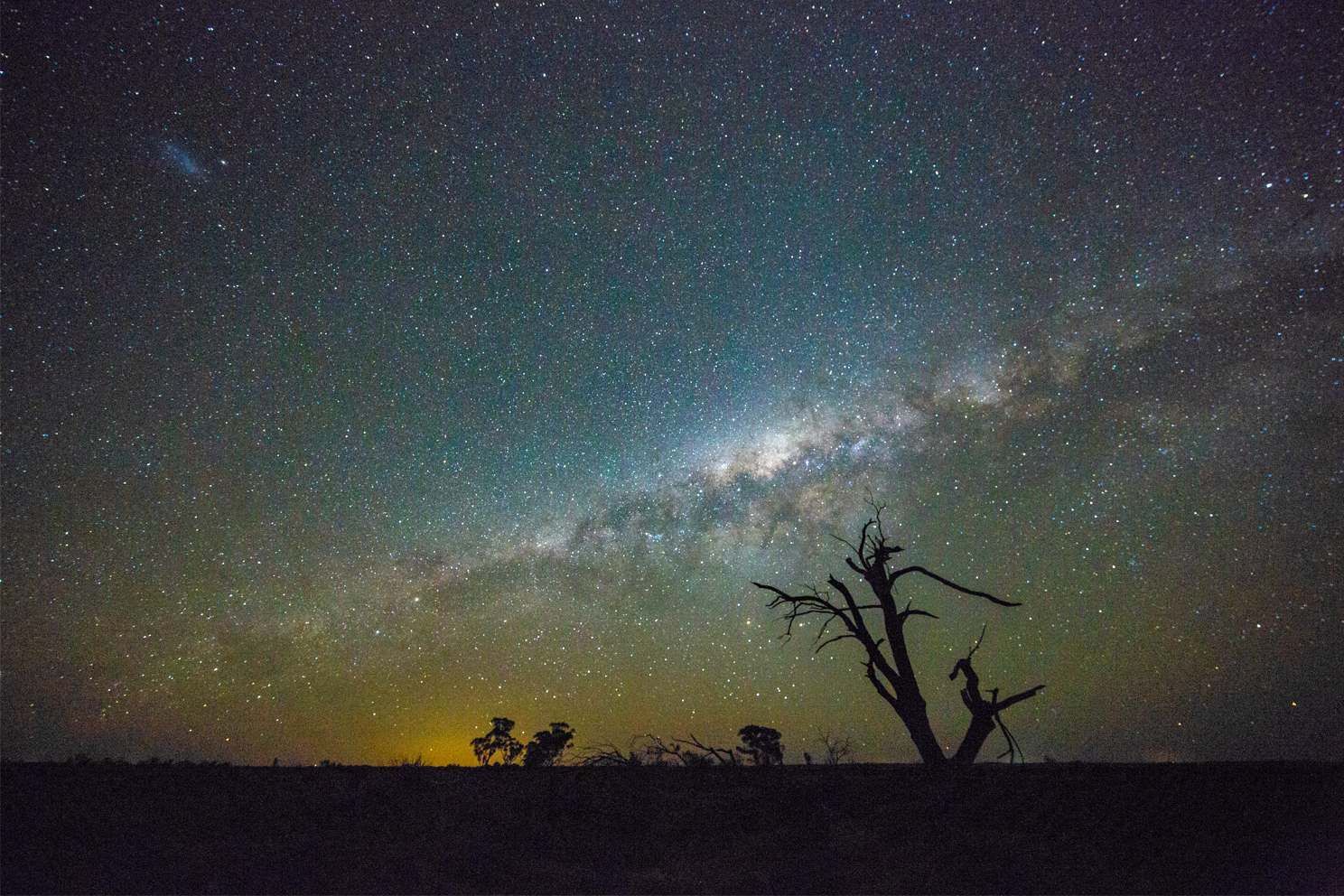 A star-filled image of the nights sky in WA