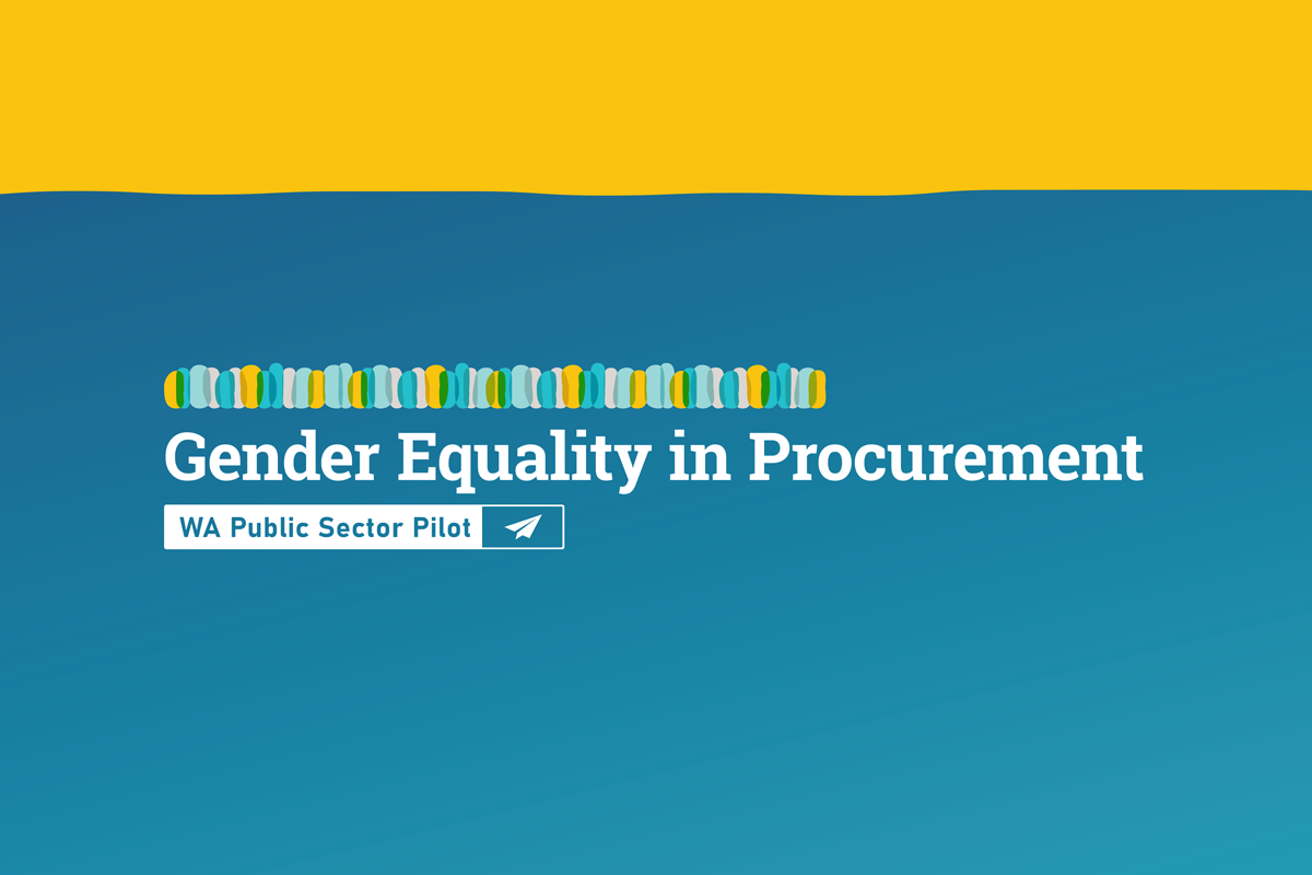 Banner text which reads Gender Equality in Procurement - WA Public Sector Pilot