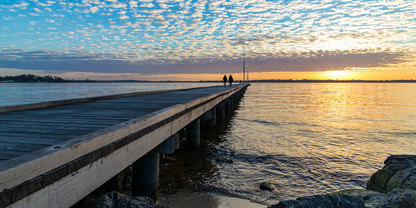 Sunset by the jetty