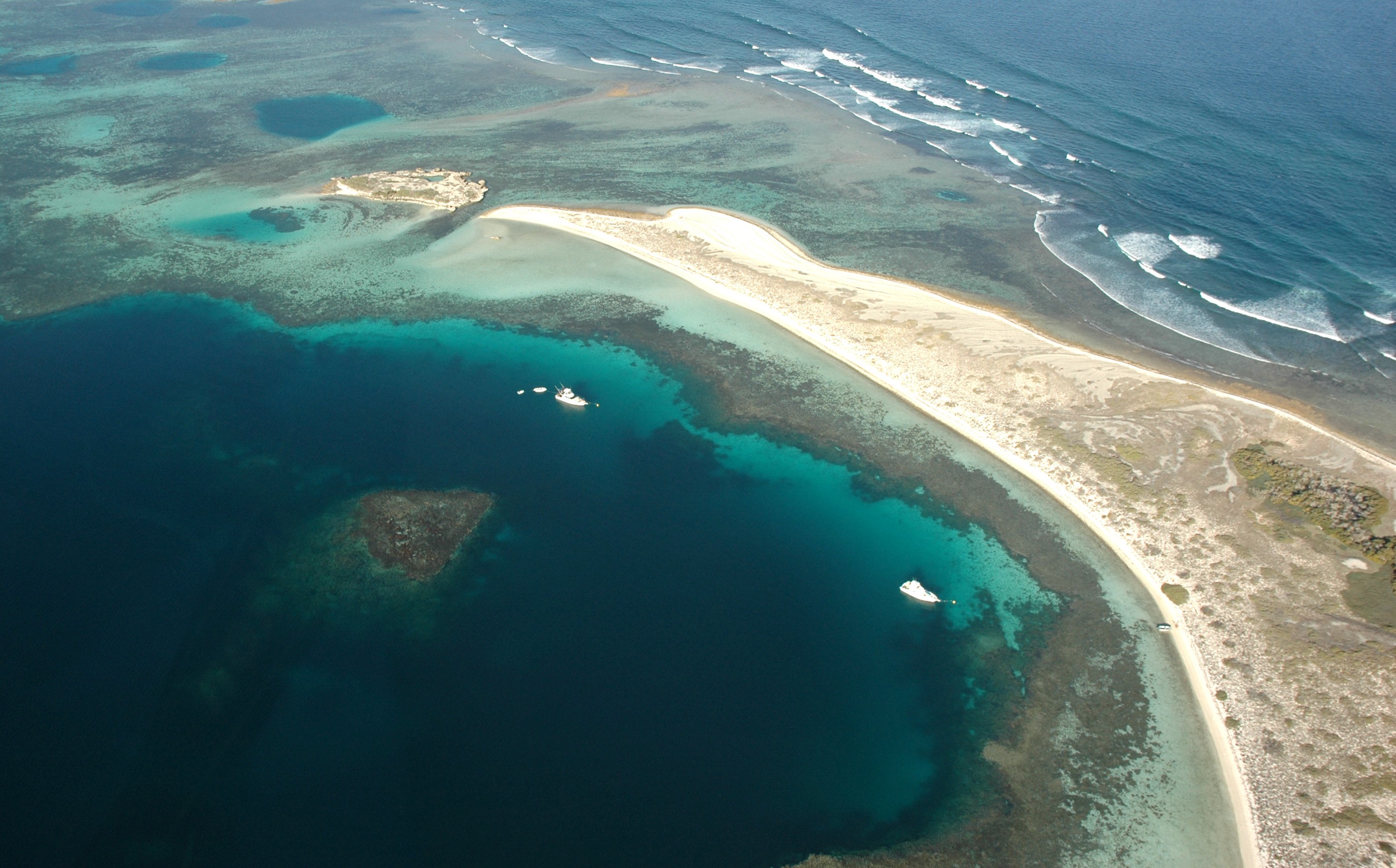 Vessels secured on public moorings off Morley Island, the Houtman Abrolhos