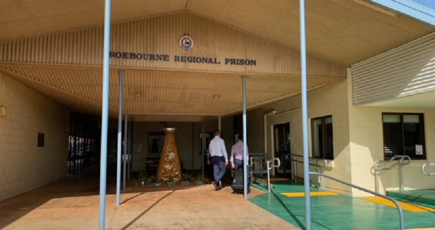 Front gate at Roebourne Regional Prison