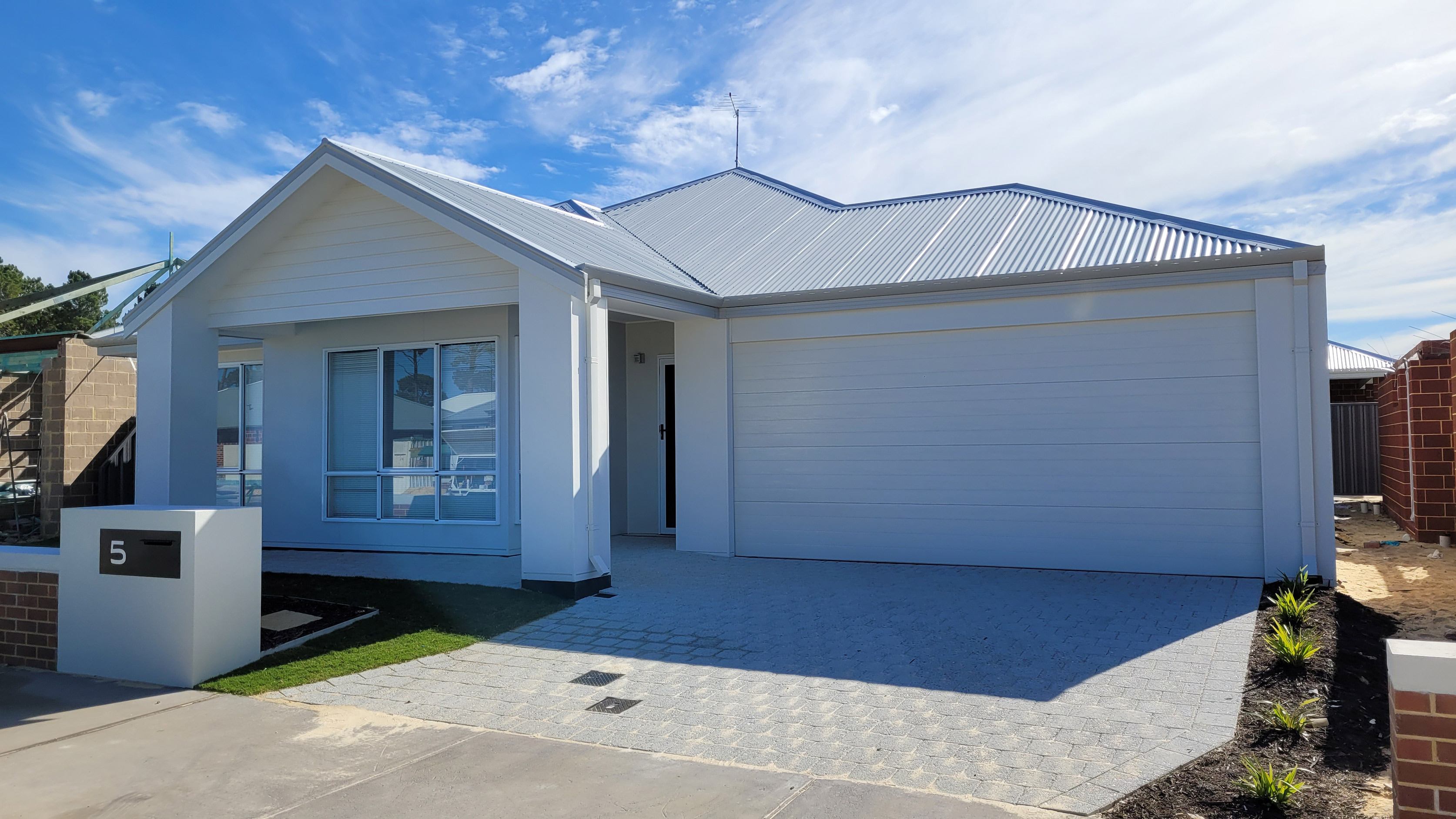 Brand new house on sunny day in Perth Western Australia