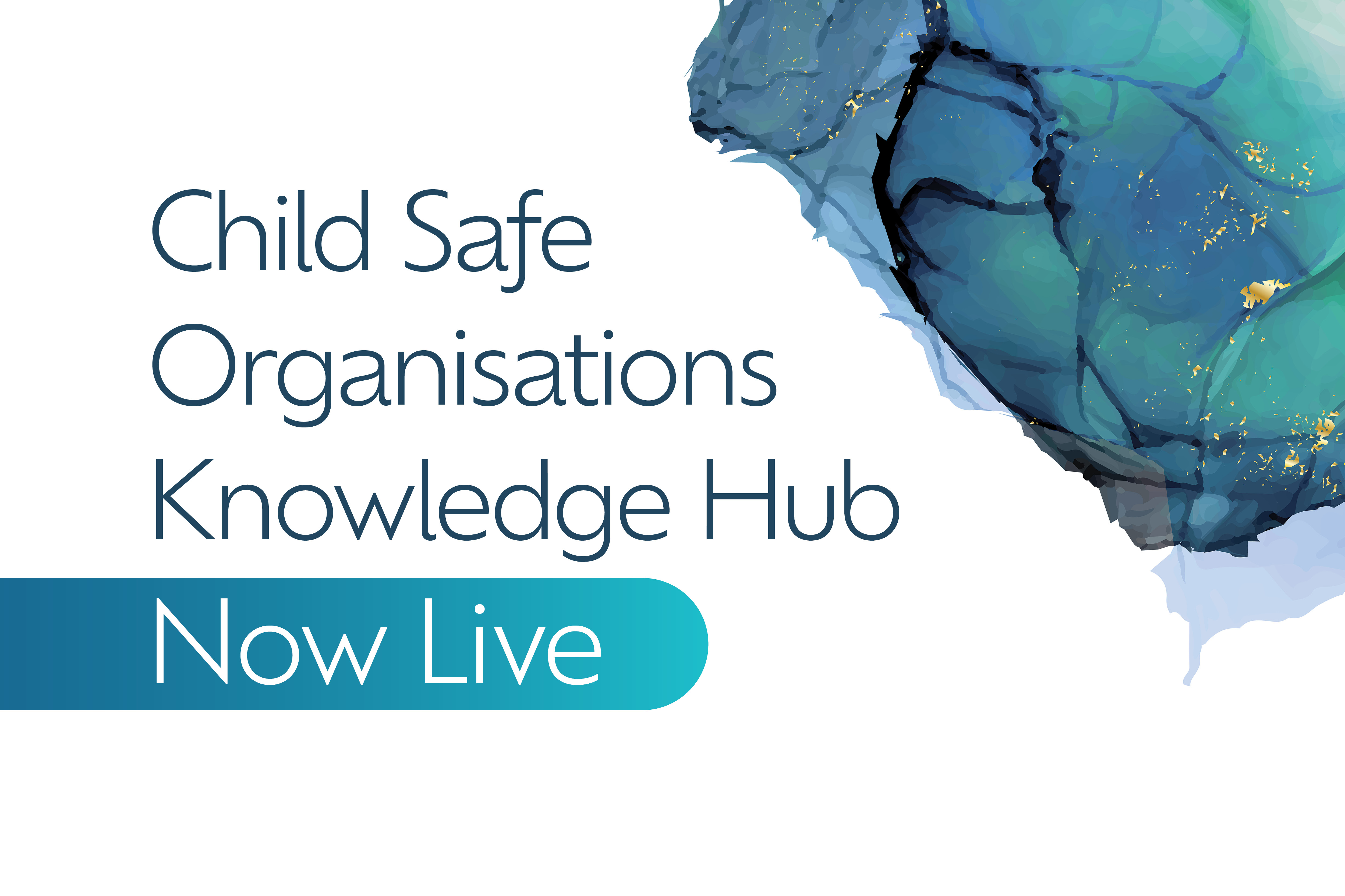 Graphic that reads: Child Safe Organisations Knowledge Hub - Now Live