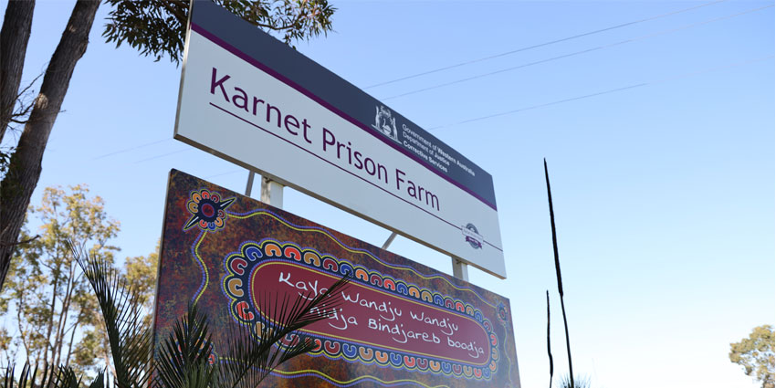 Karnet Prison Forms signage