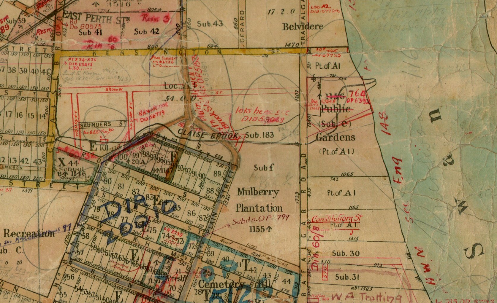 East Perth map