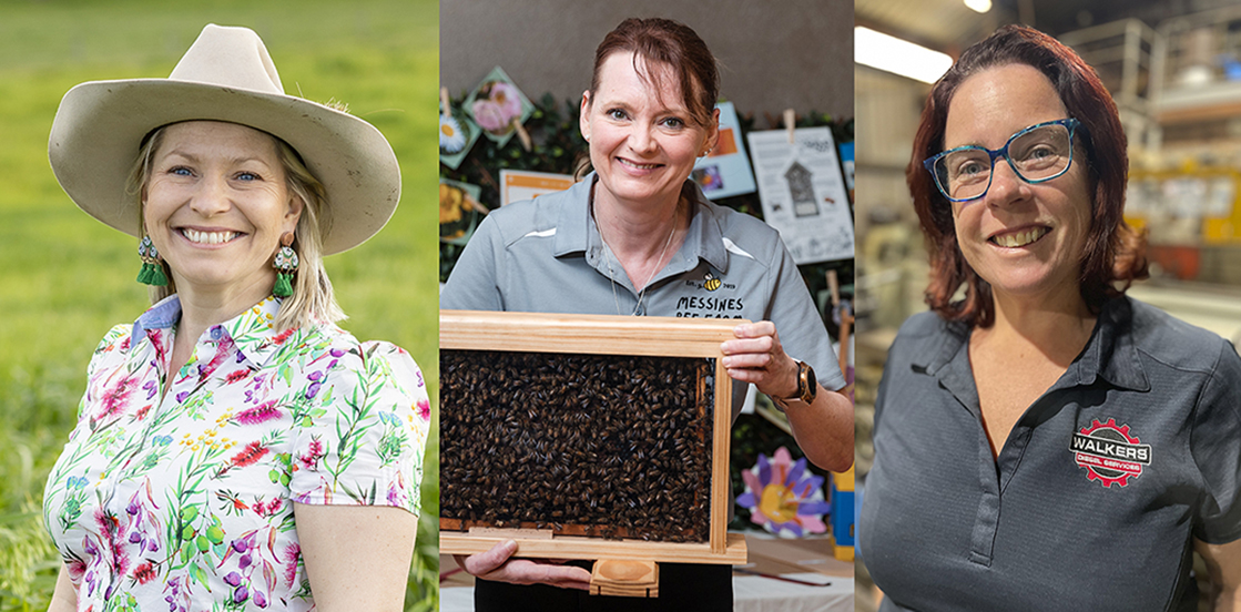 Western Australian finalists in the AgriFutures Rural Women’s Award are Nicola Kelliher, Jay Page and Mandy Walker