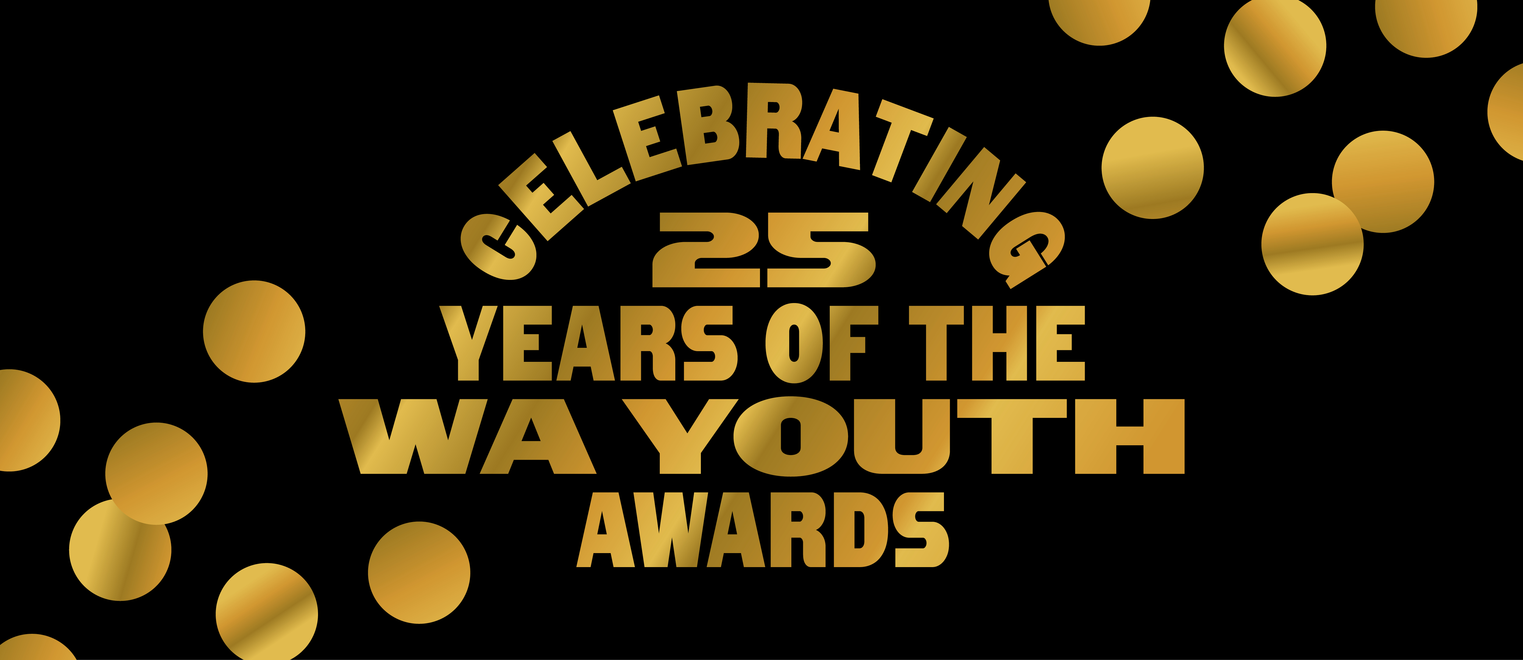 A banner which reads Celebrating 25 years of the WA Youth Awards