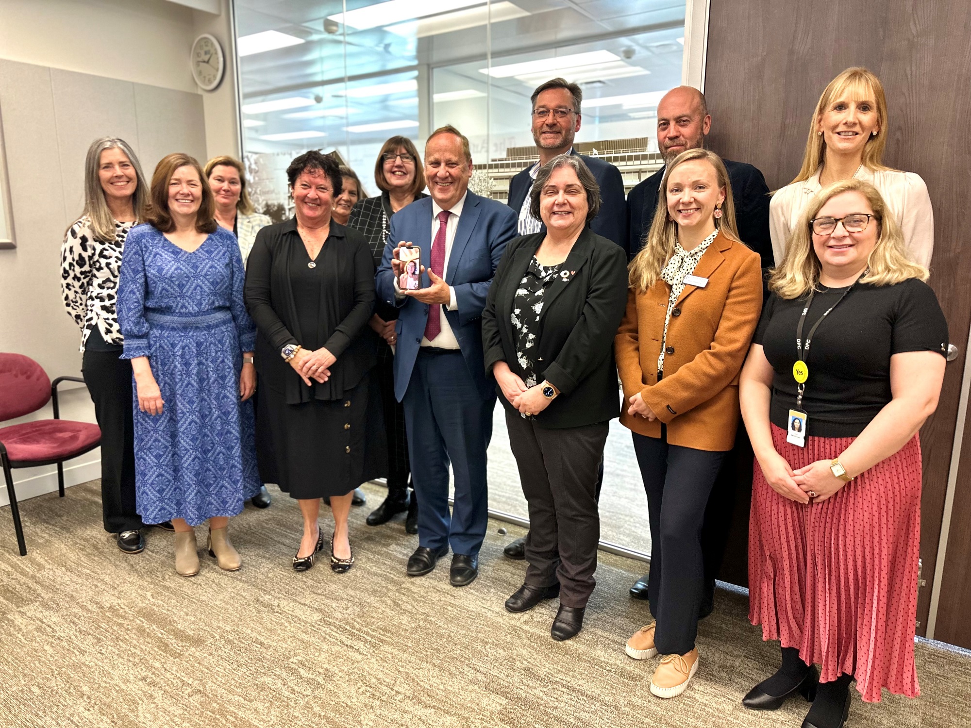 group photo of the volunteering community reference group members, including minister for volunteering Don Punch