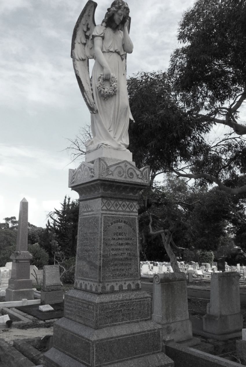 the headstone of Percival Mulligan