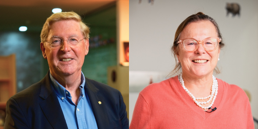 headshots of Professor Peter Quinn and Winthrop Professor Fiona Wood AO