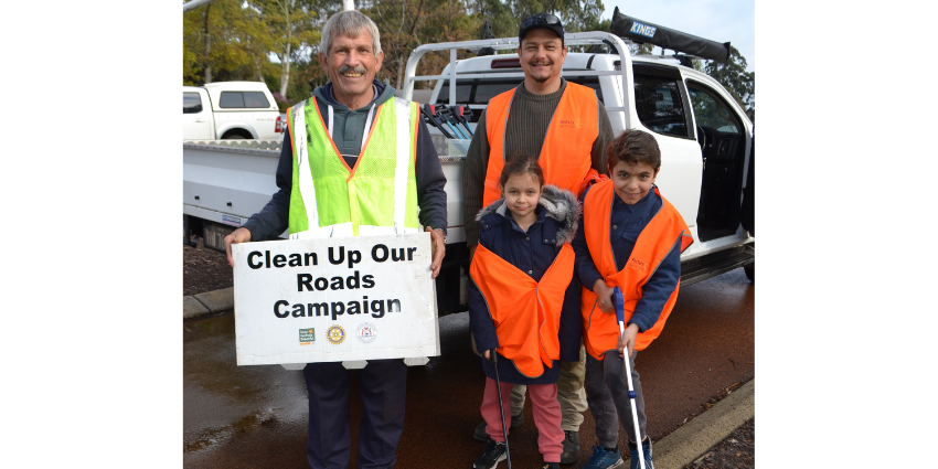 volunteers ready for a clean-up