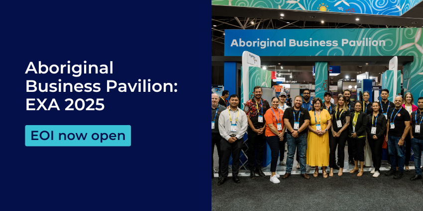 Group photo at the Aboriginal Business Pavilion at EXA (formally AOG Energy)