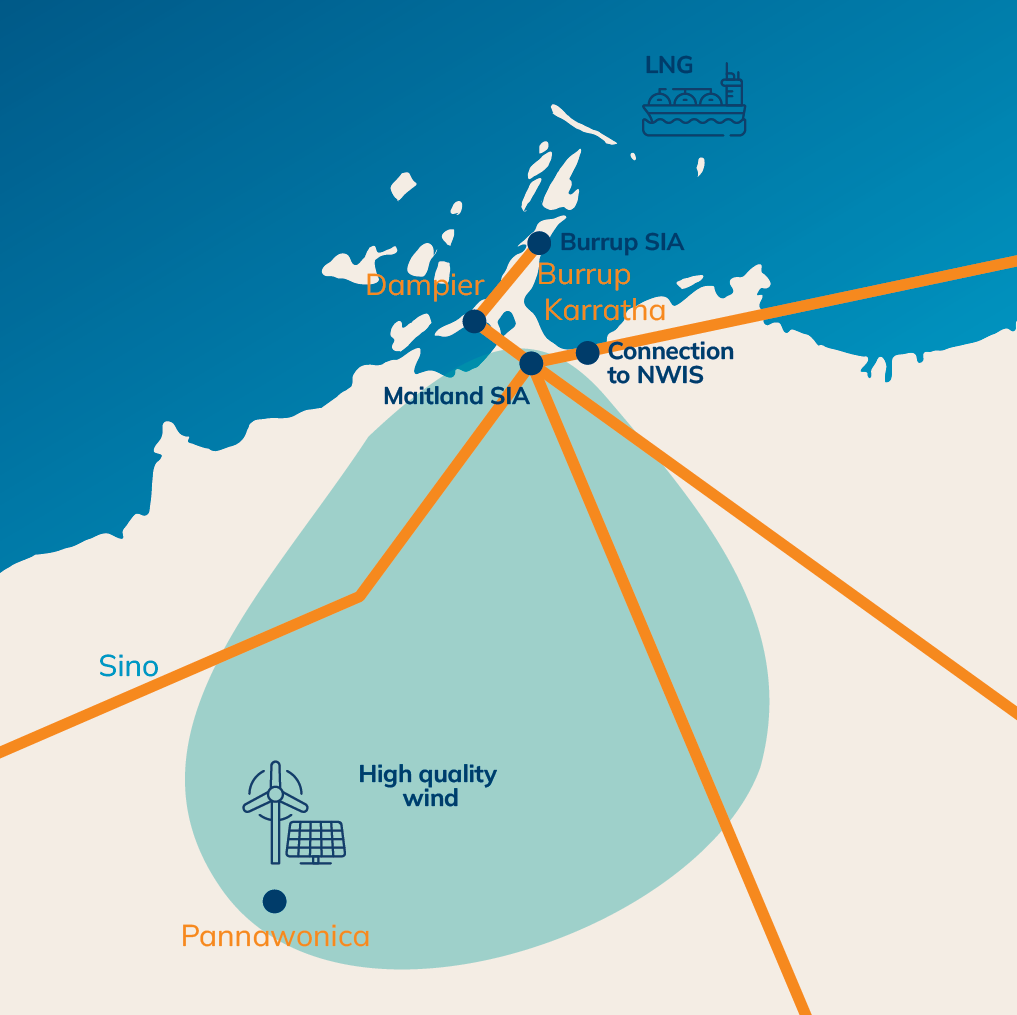 A map depicting the Chichester Corridor