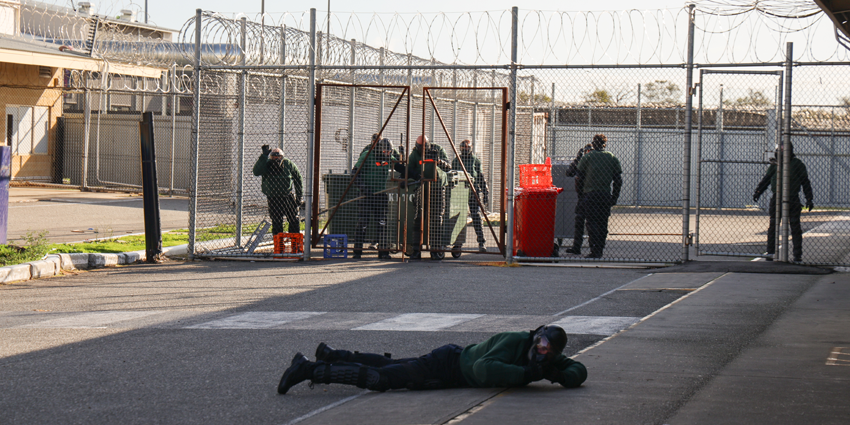 Special Operations Group (SOG) and WA Police’s Regional Operations Group (ROG) joined forces in the operation at Casuarina Prison