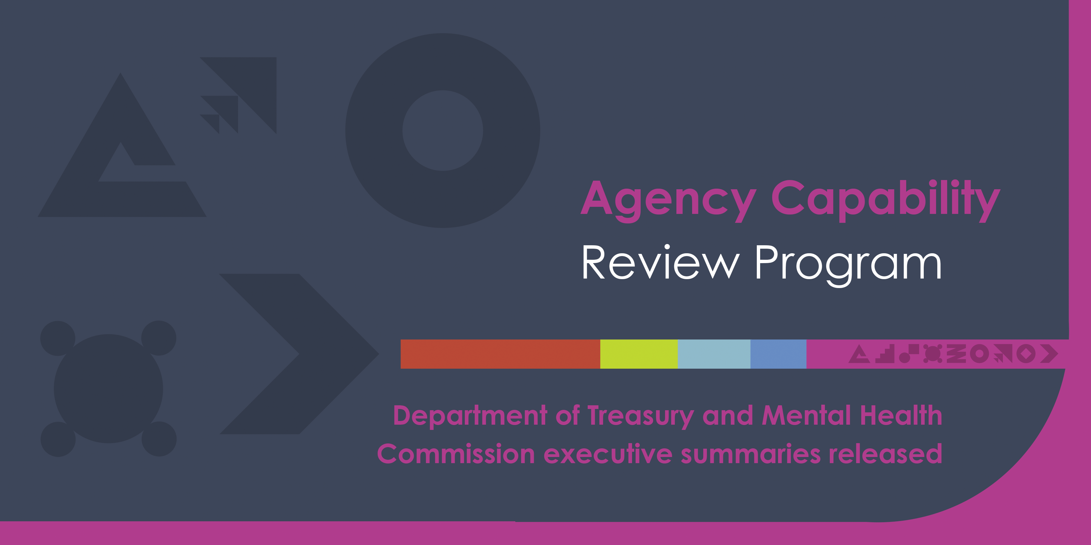 Designed tile - Executive summaries released for Treasury and Mental Health Commission