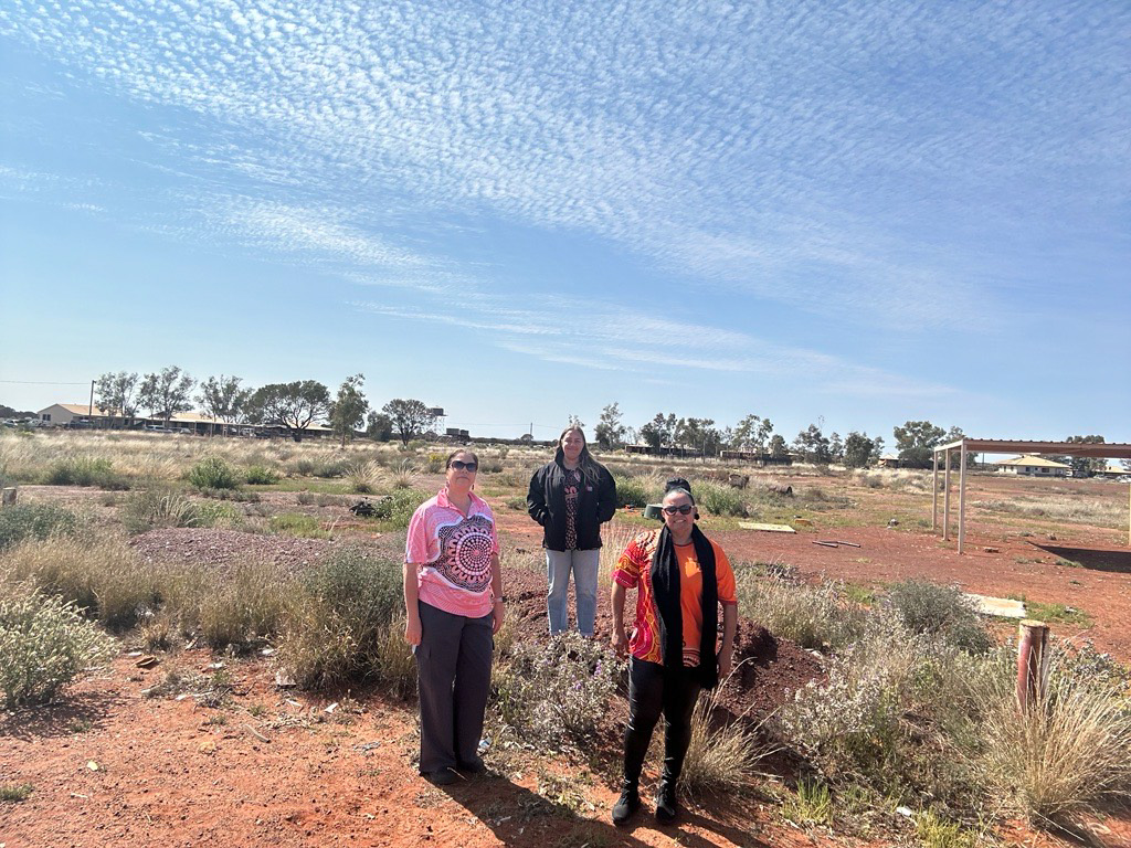 Image of three Aboriginal women on Country