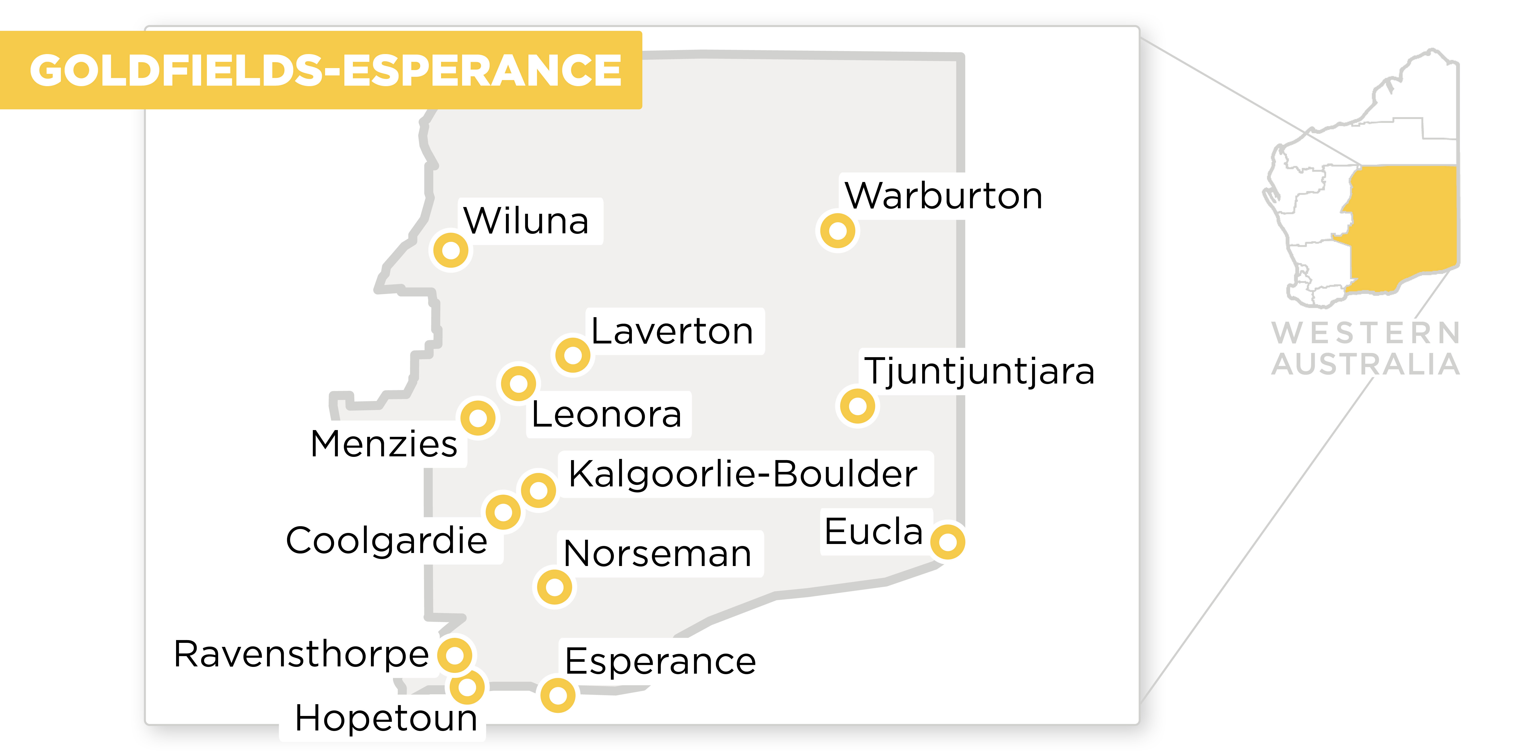 Goldfields Esperance Map