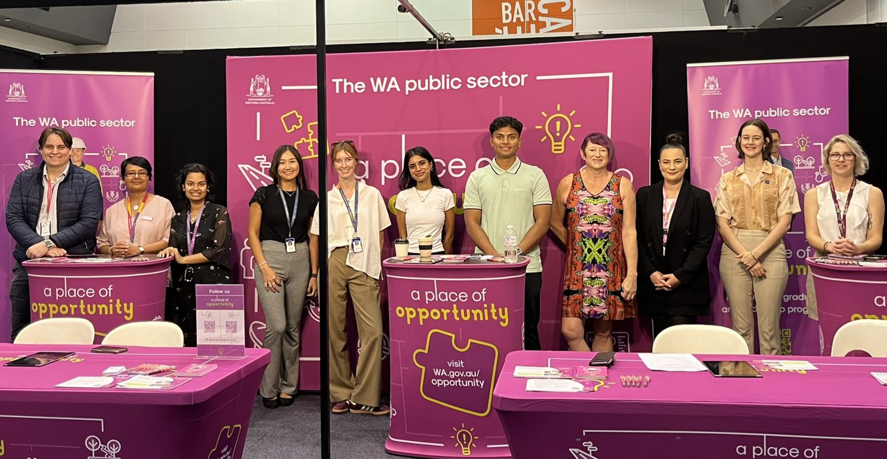 A place of opportunity stand at a 2024 careers event