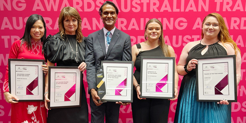 Western Australia's winners and finalists at the 2024 Australian Training Awards.