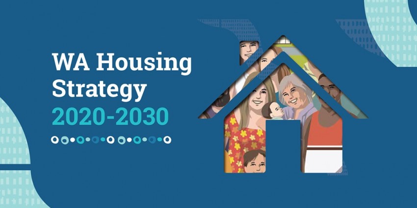 Banner text which reads "WA Housing Strategy 2020 to 2030"