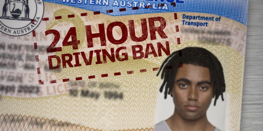Man's driver's licence stamped with 24 hour driving ban