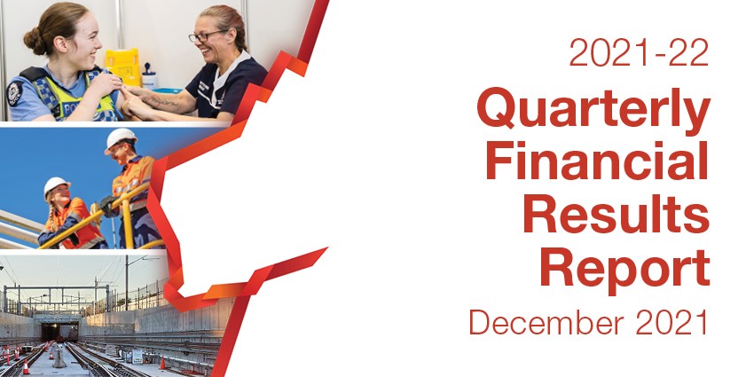 Graphic of the cover of the Quarterly Financial Results Report December 2021