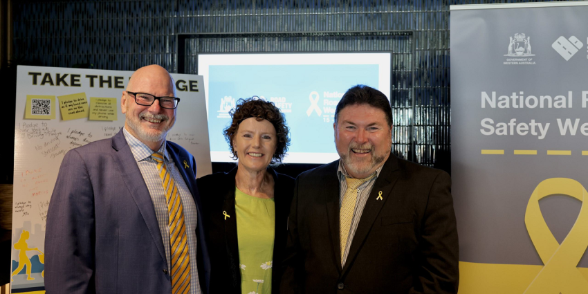 group of three people for National Road Safety Week