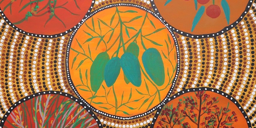 Aboriginal Artwork by Leticia Shaw Environment Bushland Country 