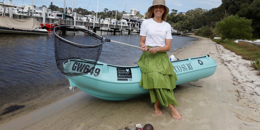 Eco Surf Australia's dinghy from recycled materials