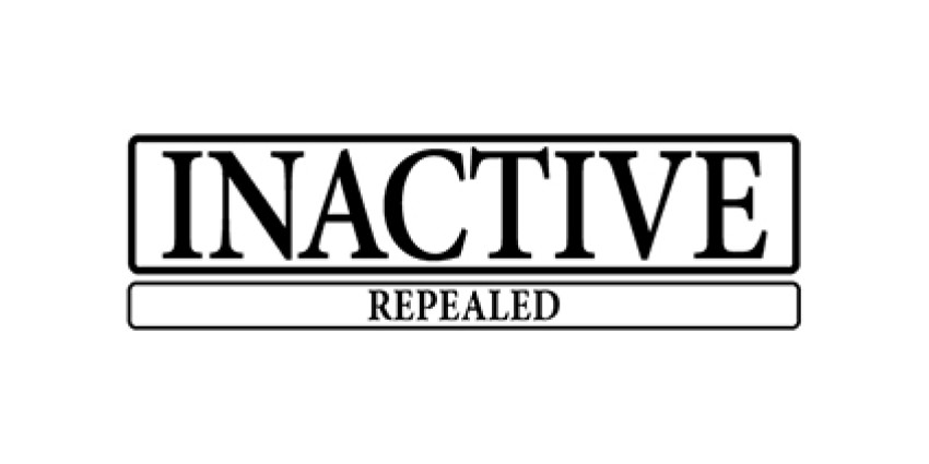 Inactive Repealed