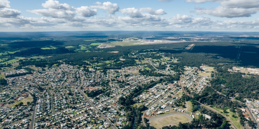 Ariel view of Collie