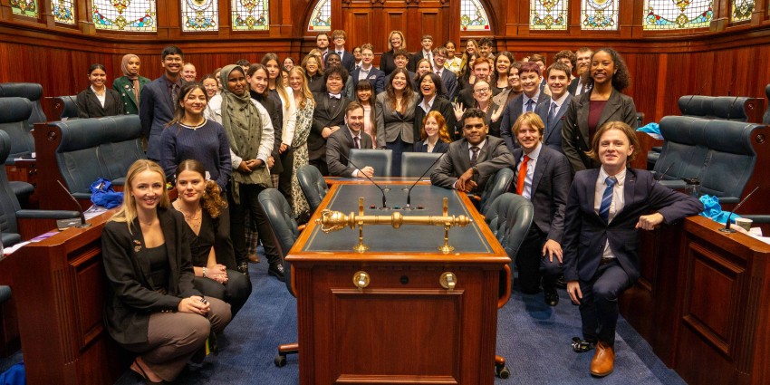 A group picture of the West Australian Youth Parliament