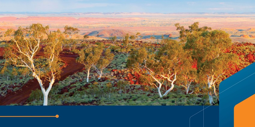 Dusk over the Pilbara landscape