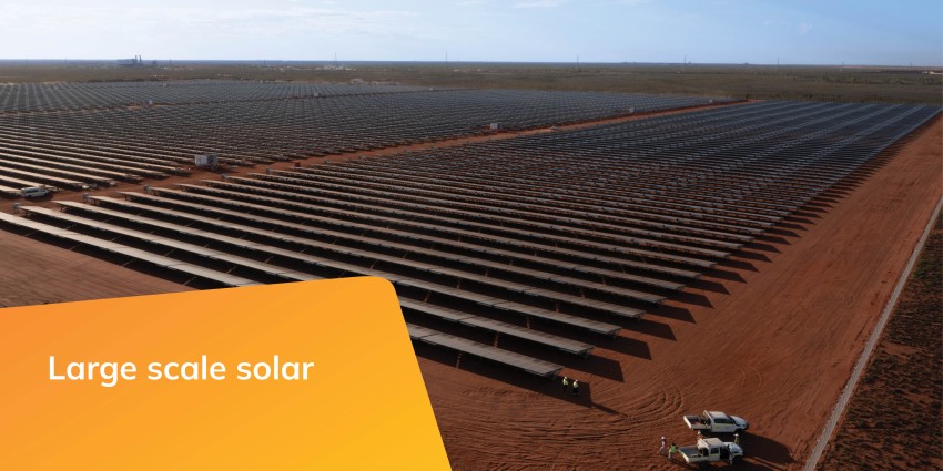 A solar farm in the Pilbara