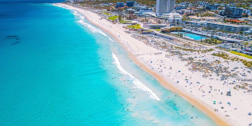 Arial photo of Scarborough Beach