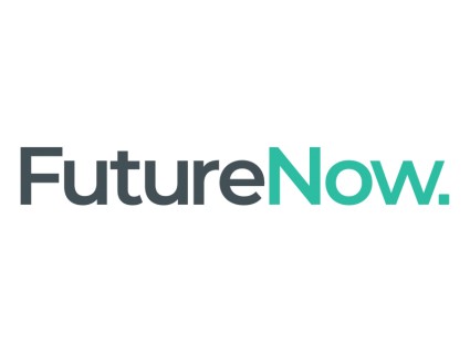 FutureNow logo with charcoal and teal text